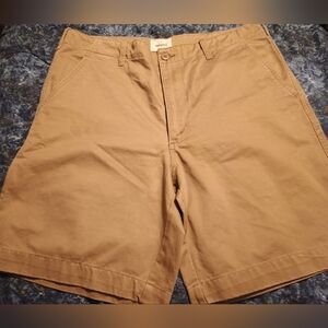 Gap Hipster Flat Front Khaki Chino Shorts Cargo 34 100% Cotton